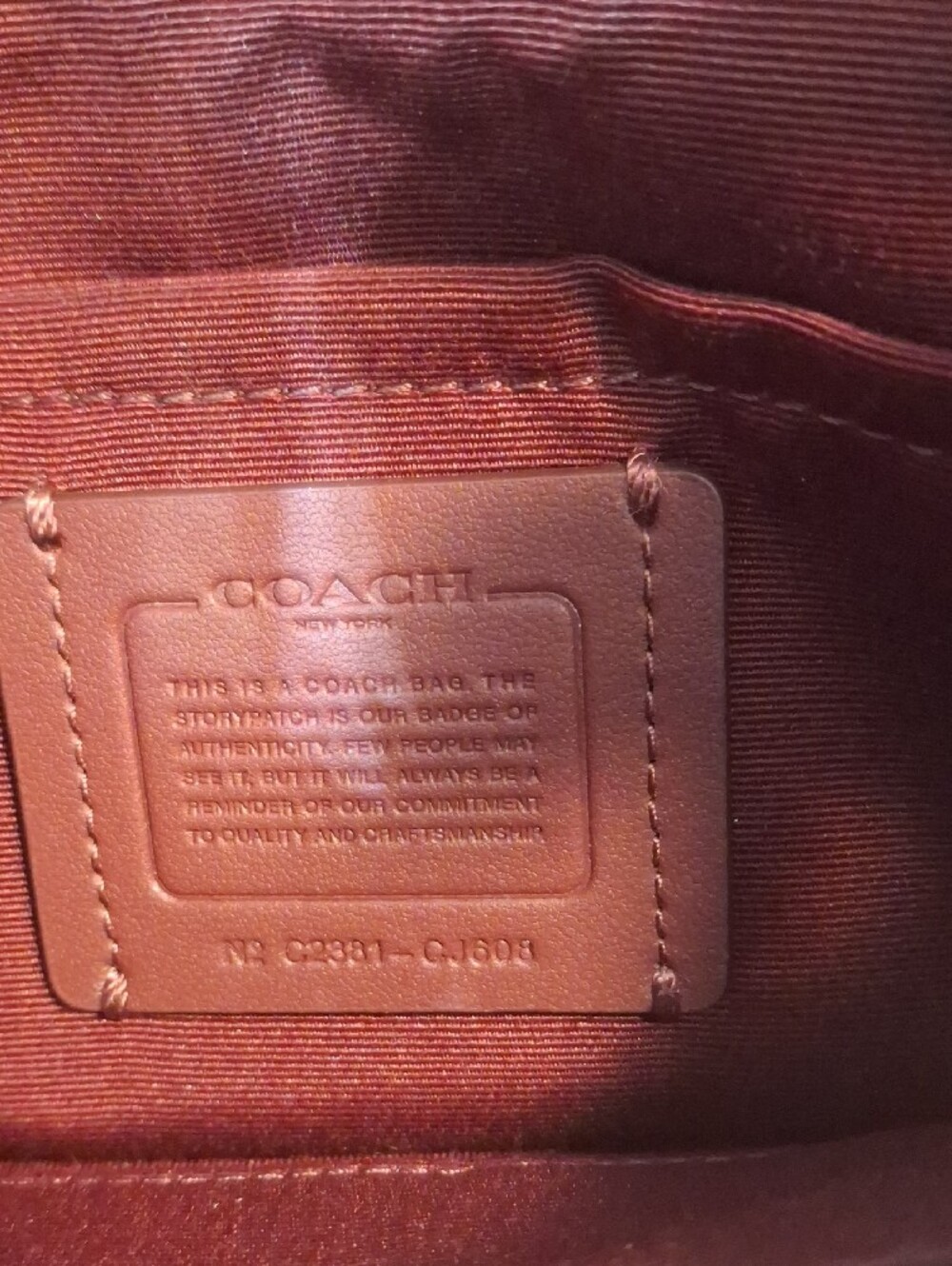 Coach TERI Blush Leather Quilted Signature C Shoulder Bag STYLE CJ608 - Picture 11 of 15
